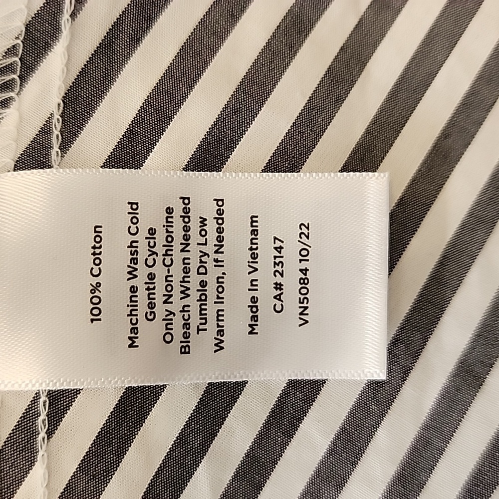 Size 18 Talbots Black and White Striped Long Sleeve Dress - Picture 10 of 11